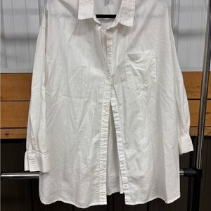 Old Navy Women's White Casual Button Down Shirt